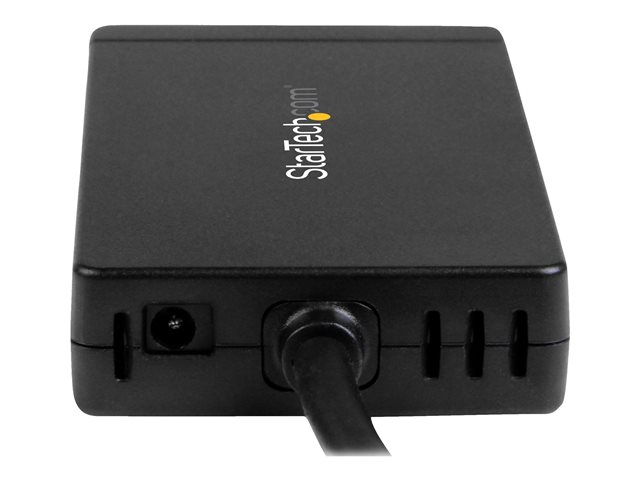 StarTech.com 3 Port USB C Hub with Ethernet - USB-C to 3x USB-A w/ Power Adapter & Gigabit Ethernet - Thunderbolt 3 Compatible - USB C Network Adapter (HB30C3A1GE) - Hub - 3 x SuperSpeed USB 3.0 + 1 x 10/100/1000 - desktop