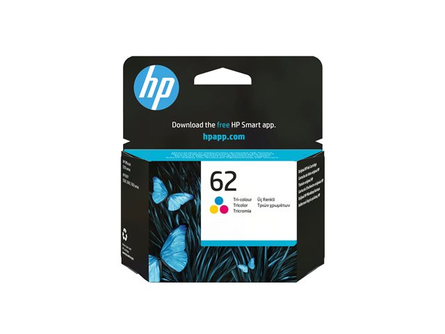HP 62 - 4.5 ml - colour (cyan, magenta, yellow) - original - ink cartridge - for ENVY 55XX, 56XX, 76XX, Officejet 200, 250, 57XX, 8040