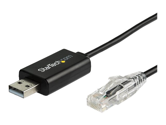 StarTech.com 6 ft (1.8 m) Cisco USB Console Cable - USB to RJ45 Rollover Cable - 460Kbps - Windows, Mac and Linux Compatible - M/M (ICUSBROLLOVR) - Serial cable - USB (M) to RJ-45 (M) - 1.8 m - USB 2.0 - black