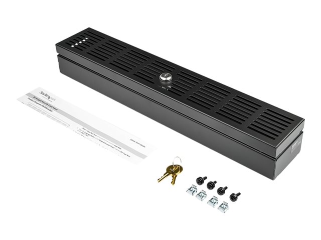 StarTech.com 2U Rack Mount Security Cover, Hinged Locking Rack Panel/ Cage/Door for Physical Security/ Access Control of 19\" Server Rack & Network Cabinet, Assembled with Mounting Hardware - 2U Security Cover (RKSECLK2U) - Rack security cover - black - 2U - 19\"