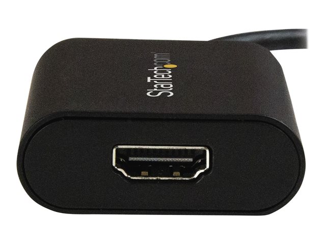 StarTech.com USB C to 4K HDMI Adapter - 4K 60Hz - Thunderbolt 3 Compatible - USB Type C to HDMI Video Display Adapter (CDP2HD4K60SA) - Adapter - TAA Compliant - 24 pin USB-C male to HDMI female - 19 cm - black - 4K60Hz (3840 x 2160) support - for P/N: TB4CDOCK
