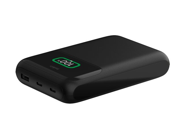 Belkin BoostCharge Pro - Power bank - 20000 mAh - 65 Watt - Fast Charge, PD - 3 output connectors (24 pin USB-C, USB)