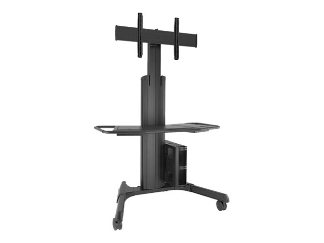 Chief Fusion Large Height Adjustable Mobile TV Cart - For Displays 42-86\" - Black - Wagen - voor videoconferentiesysteem - zwart - schermgrootte: 40\"-71\"