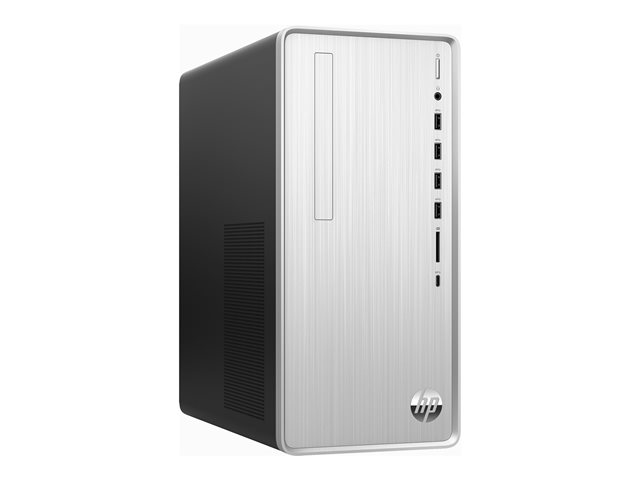 HP Pavilion TP01-2116nb - Tower Ryzen 5 5600G / up to 4.4 GHz - RAM 8 GB - SSD 512 GB - NVMe - Radeon Graphics - Gigabit Ethernet - Win 11 Home - monitor: none - keyboard: Belgium - chrome (logo), natural silver front bezel, paint finish