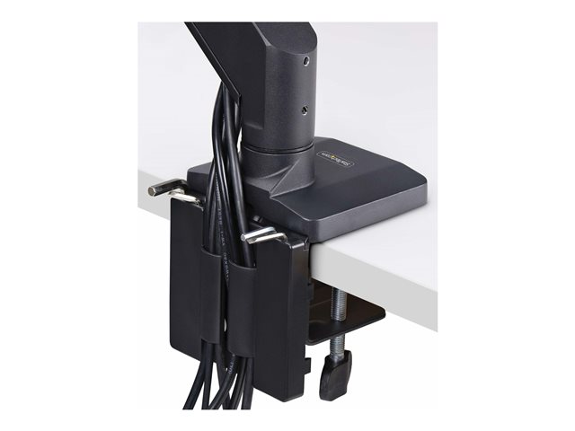 StarTech.com Crossbar Triple Monitor Desk Mount, VESA 75x75/100x100 - Mounting kit - adjustable arm - for 3 LCD displays - triple monitor mount - aluminium, steel, plastic - black - screen size: 17\"-27\" - desk-mountable
