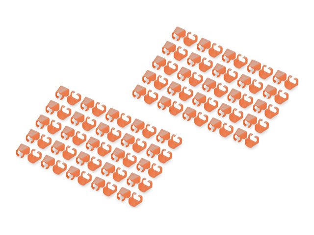 Color clips for RJ45 plugs color orange