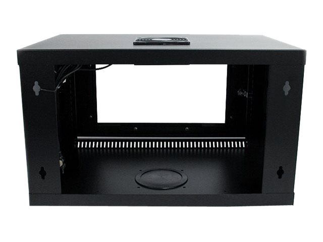 StarTech.com 6U Patch Panel Cabinet - 19in Wall Mount Network Cabinet with Acrylic Door - Data Rack for a Server Room (RK619WALL) - Rack cabinet - wall mountable - black - 6U - 19\"