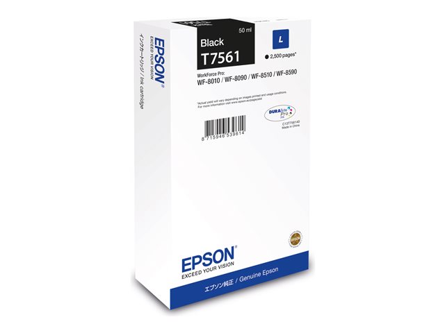 Epson T7561 - 50 ml - L size - black - original - ink cartridge