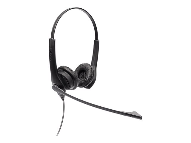 Jabra BIZ 1100 Duo - Headset - on-ear - wired - 3.5 mm jack - black - academic - Certified for Microsoft Teams, Zoom Certified