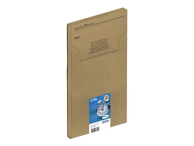 Epson Multipack 27XL EasyMail - 3-pack - XL - yellow, cyan, magenta - original - mailable - ink cartridge - for WorkForce WF-3620, WF-3640, WF-7110, WF-7210, WF-7610, WF-7620, WF-7710, WF-7715, WF-7720