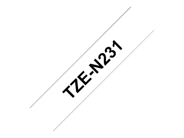 Brother TZe-N231 - Black on white - Roll (1.2 cm x 8 m) 1 cassette(s) non-laminated tape - for Brother PT-D600, H110, P-Touch PT-1005, 1010, D210, D450, E310, E550, H110, P900, P950