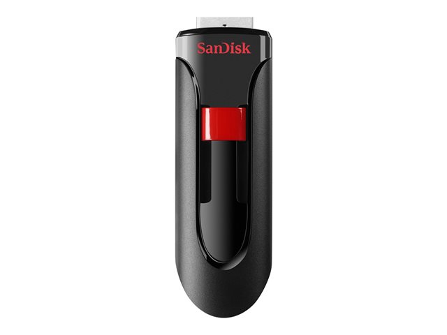 SanDisk Cruzer Glide - USB flash drive - 256 GB - USB 2.0 - black, red