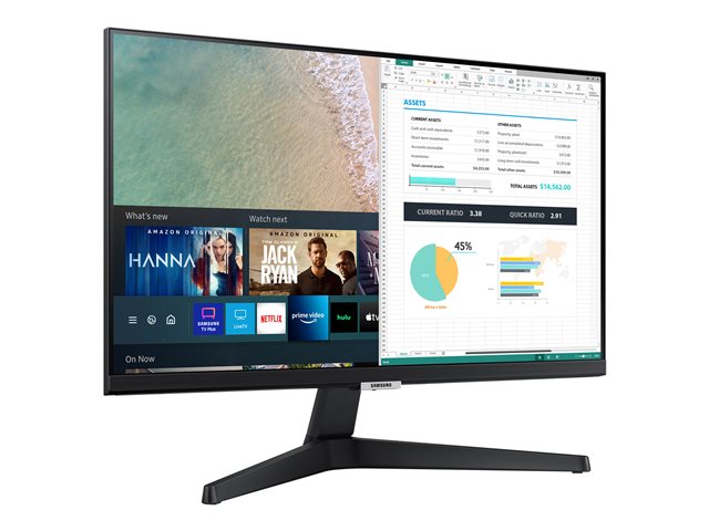 Samsung S24AM506NU - M50A Series - LED monitor - Smart - 24\" - 1920 x 1080 Full HD (1080p) @ 60 Hz - IPS - 250 cd/m² - 1000:1 - HDR10 - 14 ms - 2xHDMI - speakers - black