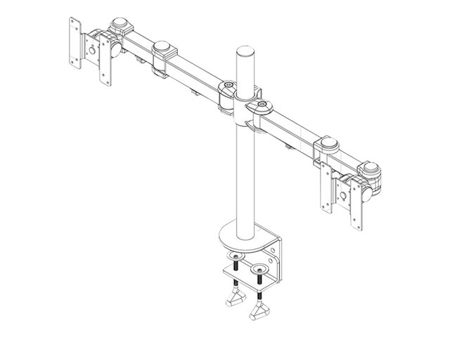 Neomounts FPMA-D960D - Mounting kit - full-motion - for 2 LCD displays - black - screen size: 10\"-27\" - clamp mountable, desk-mountable