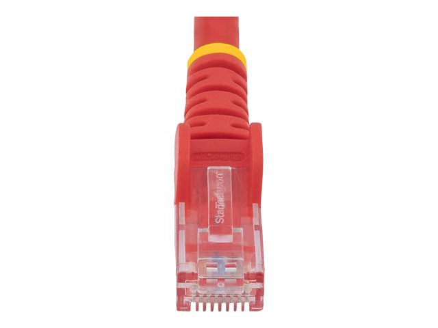 StarTech.com 50cm CAT6 Ethernet Cable, 10 Gigabit Snagless RJ45 650MHz 100W PoE Patch Cord, CAT 6 10GbE UTP Network Cable w/Strain Relief, Red, Fluke Tested/Wiring is UL Certified/TIA - Category 6 - 24AWG (N6PATC50CMRD) - Network cable - RJ-45 (M) to RJ-45 (M) - 50 cm - UTP - CAT 6 - molded, snagless, stranded - red