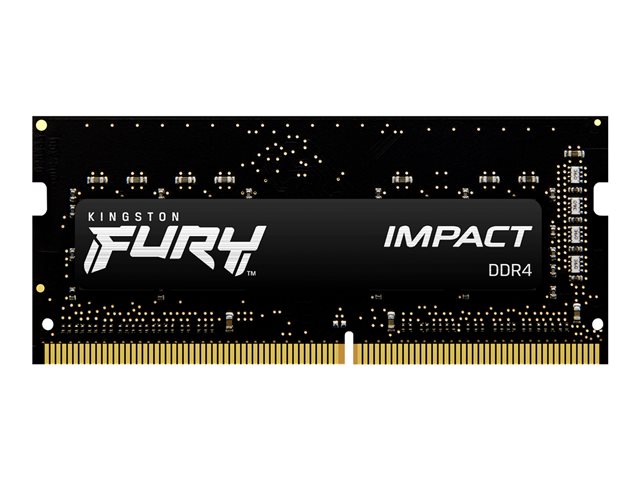 Kingston FURY Impact - DDR4 - kit - 16 GB: 2 x 8 GB - SO-DIMM 260-pin - 3200 MHz / PC4-25600 - CL20 - 1.2 V - unbuffered - non-ECC - black