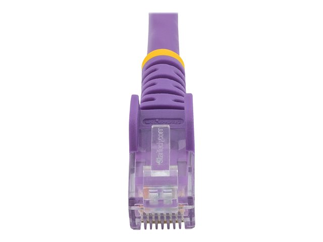 StarTech.com 1m CAT6 Ethernet Cable, 10 Gigabit Snagless RJ45 650MHz 100W PoE Patch Cord, CAT 6 10GbE UTP Network Cable w/Strain Relief, Purple, Fluke Tested/Wiring is UL Certified/TIA - Category 6 - 24AWG (N6PATC1MPL) - Network cable - RJ-45 (M) to RJ-45 (M) - 1 m - UTP - CAT 6 - snagless, stranded - purple