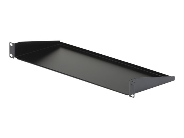 StarTech.com 1U Server Rack Cabinet Shelf, 7in Deep Fixed Cantilever Tray, Rackmount Shelf for 19\" AV/Data/Network Equipment Enclosure with Cage Nuts & Screws, 33lbs Weight Capacity - 1U Rack Shelf 7\" Deep (CABSHELF1U) - Rack shelf - black - 1U - 19\" - for P/N: RK12OD2, RK2537BKM, RK3236BKF, RK4236BKB, RK4242BK24, RK4242BK30, RKQMCAB12V2