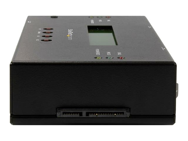 StarTech.com 1:1 Hard Drive Duplicator and Eraser for 2.5\"/ 3.5\" SATA (I/II/III) & SAS (I/II) HDD SSD - LCD & RS-232 - Cloner & Wiper (SATSASDUPE11) - Solid state / hard drive duplicator - 1 bays (SATA-600 / SAS-2)