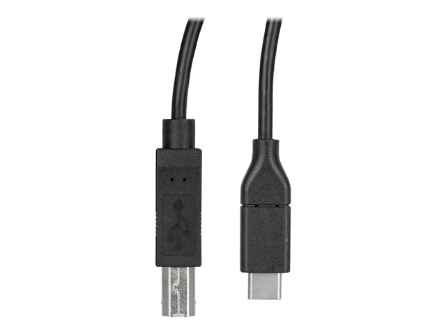 StarTech.com USB C to USB B Printer Cable - 10 ft / 3m - USB C Printer Cable - USB C to USB B Cable - USB Type C to Type B (USB2CB3M) - USB cable - 24 pin USB-C (M) straight to USB Type B (M) straight - Thunderbolt 3 / USB 2.0 - 3 m - black - for P/N: SV231DHU34K6, SV231HU34K6, SV231QDPU34K, SV431HU34K6