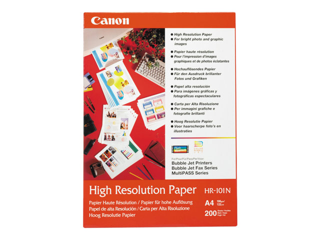 Canon HR-101 - A4 (210 x 297 mm) 50 sheet(s) plain paper - for i-SENSYS LBP673, PIXMA IP4000, iP5000, iP6210, iP6310, iP8500, MG2555, MG8250, TS7450