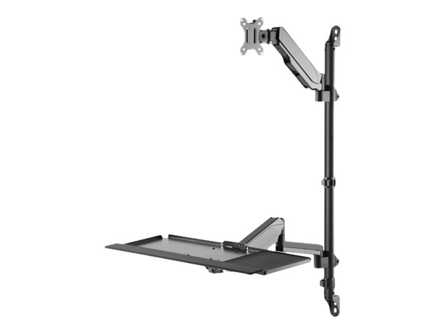 Sit-Stand Workstation wall single mount black max load capacity: 1-8 kg max Screen Size: 17in-32in