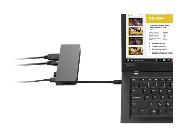 Lenovo Powered USB-C Travel Hub - Docking station - USB-C - VGA, HDMI - Campus - Worldwide - for ThinkPad X1 Yoga Gen 8 21HQ