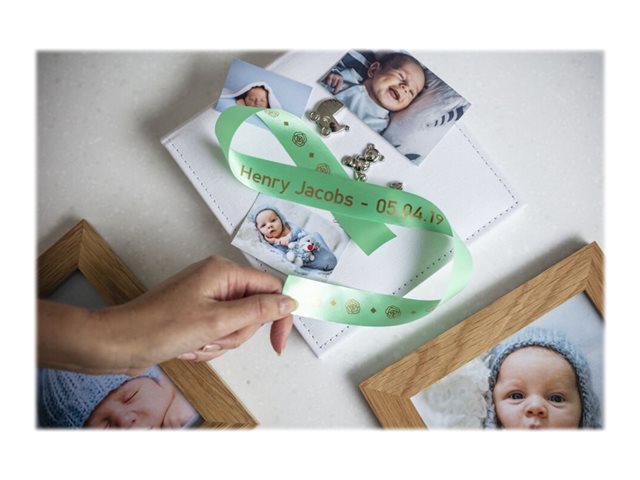 Brother TZe-RM54 - Satin - gold on mint green - Roll (2.4 cm x 4 m) 1 cassette(s) ribbon tape - for Brother PT-D600, P-Touch PT-3600, D600, D800, E550, P750, P900, P950, P-Touch EDGE PT-P750