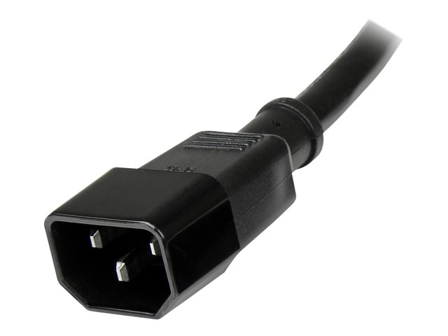 3 ft 14AWG PC Power Cord Ext C14 to C13