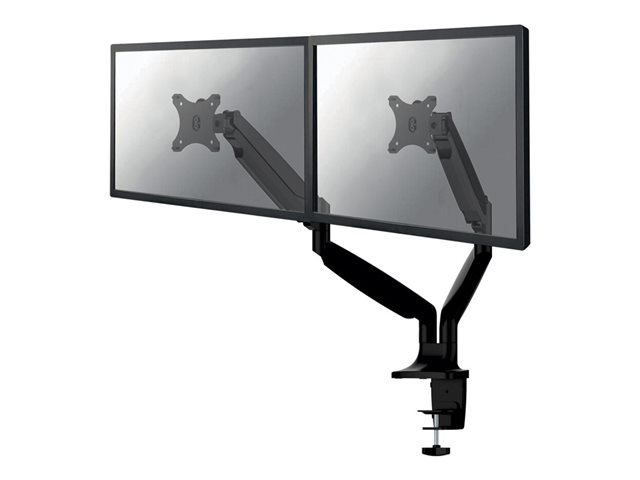 Neomounts NM-D750D - Mounting kit - full-motion - for 2 LCD displays - black - screen size: 10"-32" - clamp mountable, grommet, desk-mountable