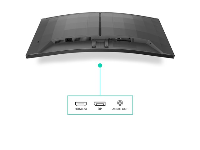 Philips Evnia 3000 34M2C3500L - LED monitor - gaming - curved - 34\" - 3440 x 1440 WQHD @ 180 Hz - Fast VA - 300 cd/m² - 4000:1 - HDR10 - 1 ms - 2xHDMI, DisplayPort - charcoal