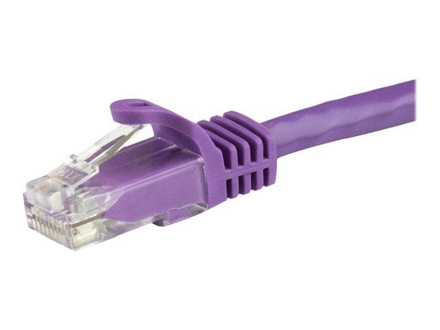 StarTech.com 3m CAT6 Ethernet Cable, 10 Gigabit Snagless RJ45 650MHz 100W PoE Patch Cord, CAT 6 10GbE UTP Network Cable w/Strain Relief, Purple, Fluke Tested/Wiring is UL Certified/TIA - Category 6 - 24AWG (N6PATC3MPL) - Network cable - RJ-45 (M) to RJ-45 (M) - 3 m - UTP - CAT 6 - snagless, stranded - purple
