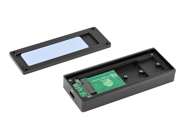 StarTech.com USB-C 10Gbps M.2 NVMe PCIe SSD Enclosure, Rugged Aluminum External M.2 PCIe M-Key Case IP67 Rated, 1GB/s Read/Write, Supports 2230/2242/2260/2280, TB3 Compatible, Mac/PC - 1.6ft USB-C Cable Incl - Storage enclosure - M.2 - M.2 Card - USB 3.2 (Gen 2) - black - for P/N: PEXUSB321C
