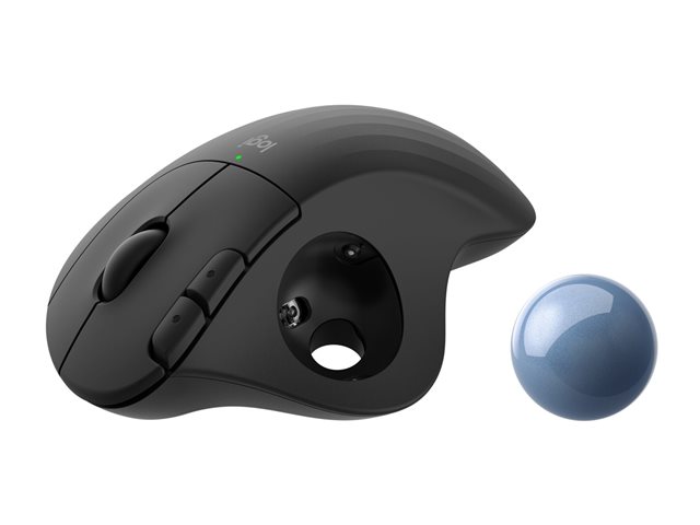 Logitech Ergo Series ERGO M575 - Trackball - optical - 5 buttons - wireless - Bluetooth 5.0 LE, 2.4 GHz - USB wireless receiver - graphite