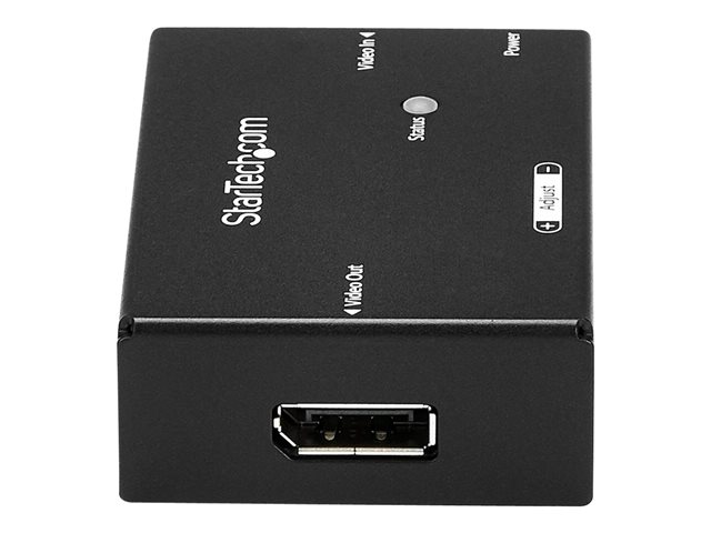 StarTech.com DisplayPort Signal Booster - DisplayPort to DisplayPort Video Signal Amplifier - 4K 60Hz DisplayPort Extender (DPBOOST) - Video/audio extender - up to 20 m