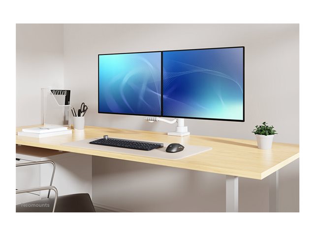 Neomounts NEXT Core Desk Mount 2 screens (Topfix clamp/grommet)