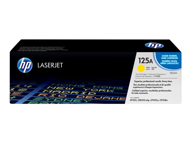 HP 125A - Yellow - original - LaserJet - toner cartridge (CB542A) - for Color LaserJet CM1312 MFP, CM1312nfi MFP, CP1215, CP1515n, CP1518ni