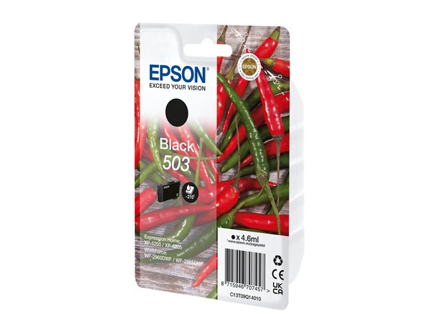 Epson 503 - 4.6 ml - black - original - blister with RF/acoustic alarm - ink cartridge - for Expression Home XP-5200, XP-5205, WorkForce WF-2960DWF, WF-2965DWF