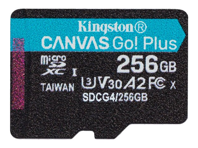 256GB microSDXC Canvas Go Plus Gen4 200R A2 U3 Single Pack w/o ADP