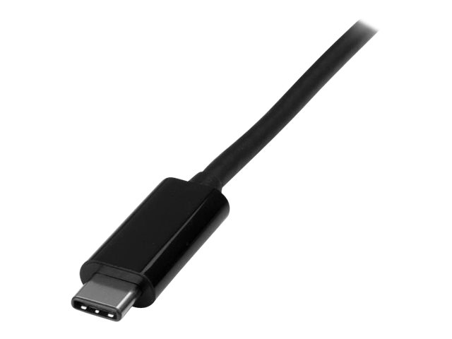 StarTech.com 3.3 ft / 1 m USB-C to DVI Cable - USB Type-C Video Adapter Cable - 1920 x 1200 - Black (CDP2DVIMM1MB) - USB / DVI cable - 24 pin USB-C (M) to DVI-D (M) - Thunderbolt 3 / USB 3.1 - 1 m - 1920 x 1200 (WUXGA) support - black - for P/N: TB4CDOCK