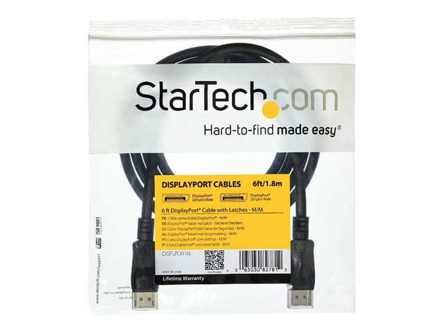 StarTech.com 7m DisplayPort Cable with Latches M/M - DisplayPort cable - DisplayPort (M) to DisplayPort (M) - 7 m - latched - black