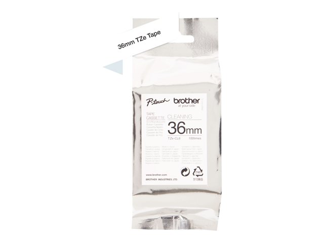 Brother TZe-CL6 - Roll (3.56 cm x 8 m) 1 cassette(s) cleaning tape - for P-Touch PT-3600, 9200, 9500, 9600, 9700, 9800, D800, P900, P950, P-Touch Cube Pro PT-P910