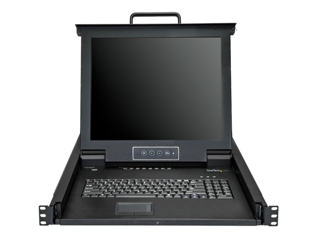 StarTech.com 8 Port Rackmount KVM Console with 6ft Cables, Integrated KVM Switch with 17\" LCD Monitor, Fully Featured 1U LCD KVM Drawer- OSD KVM, Durable 50,000 MTBF, USB + VGA Support - 17in. LCD KVM Drawer (RKCONS1708K) - KVM console with KVM switch - 8 ports - USB - 17\" - rack-mountable - 1280 x 1024 @ 60 Hz - 250 cd/m² - 1000:1 - 5 ms - VGA - black - 1U