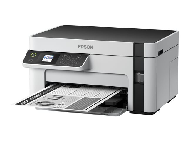 Epson EcoTank ET-M2120 - Multifunction printer - B/W - ink-jet - A4/Legal (media) - up to 15 ppm (printing) - 150 sheets - USB, Wi-Fi - white