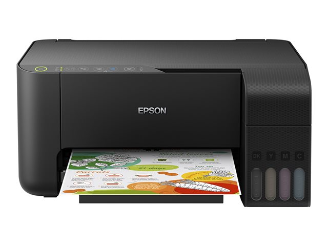 Epson EcoTank ET-2715 - Multifunction printer - colour - ink-jet - refillable - Legal (216 x 356 mm)/A4 (210 x 297 mm) (original) - A4/Legal (media) - up to 10 ppm (printing) - 100 sheets - USB, Wi-Fi - black