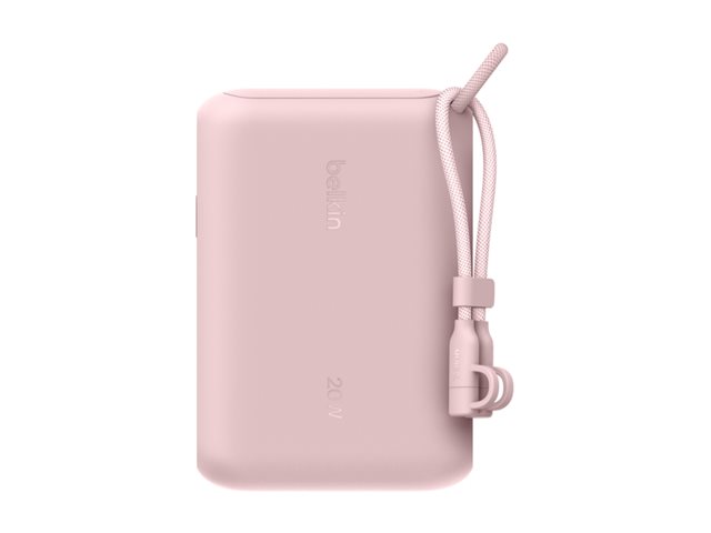 10k PD20W Power Bank with Display, Pink