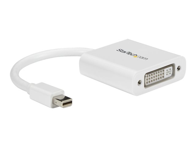 StarTech.com Mini DisplayPort to DVI Adapter - White - 1920 x 1200 - Mini DP to DVI Converter for Your Mac or Windows Computer (MDP2DVIW) - DVI adapter - Mini DisplayPort (M) to DVI-I (F) - 17 cm - white