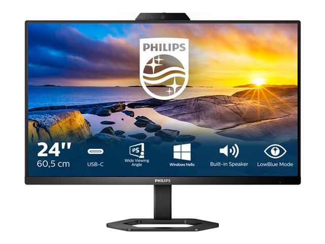 Philips 24E1N5300HE - 5000 Series - LED monitor - 24\" - 1920 x 1080 Full HD (1080p) @ 75 Hz - IPS - 300 cd/m² - 1000:1 - 1 ms - HDMI, DisplayPort, USB-C - speakers - textured black