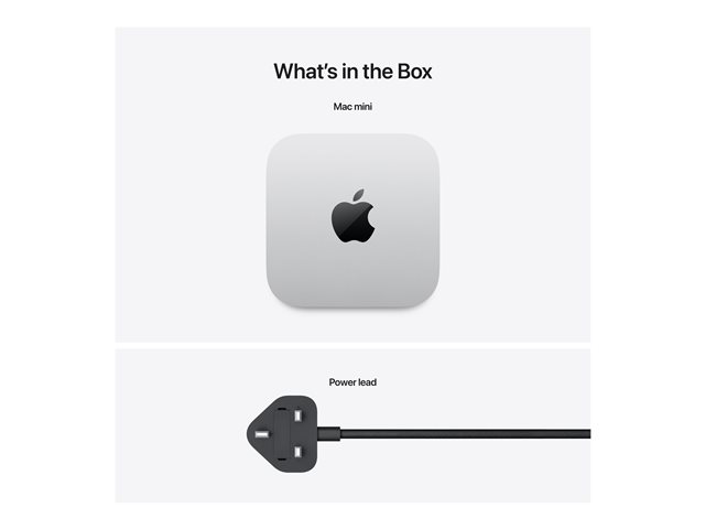 Apple Mac mini - M4 up to - RAM 24 GB - SSD 512 GB - Apple M4 10-core - Gigabit Ethernet, IEEE 802.11ax (Wi-Fi 6E), Bluetooth 5.3 - macOS Sequoia 15.0 - monitor: none - silver