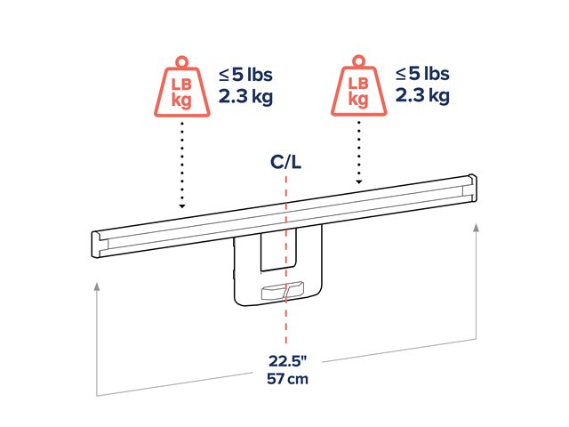 HORIZONTAL T-SLOT VESA MOUNT